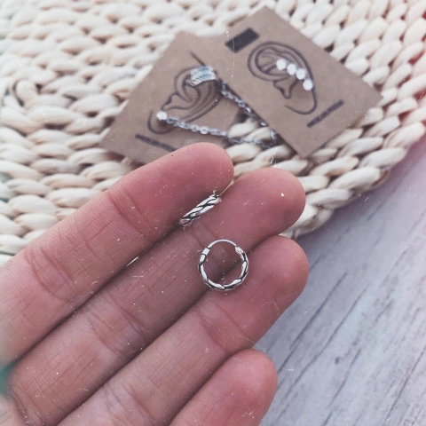 Aritos mini jeuma - Plata 925 C14,K