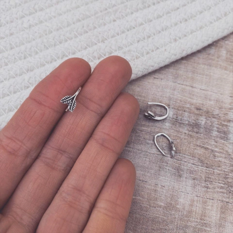 Aro Pasante Leaves - Plata 925 C17.B