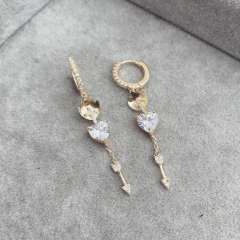 Aros Fire gold - Plata 925 bañada en oro V20.E en internet