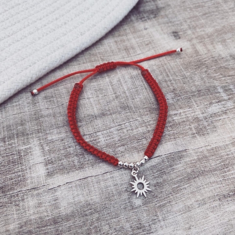 Pulsera Lucky Sol - Plata 925 e Hilo de Seda W5 - comprar online