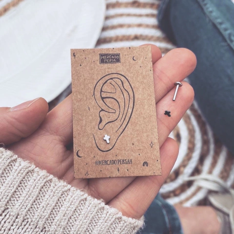 Aro Cruz Peque - Acero quirúrgico Y2