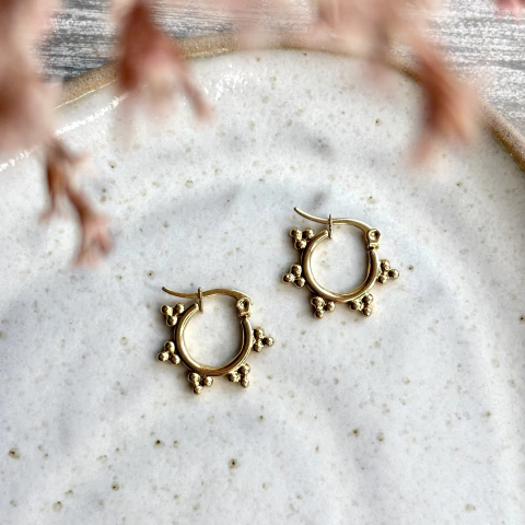 Aros Maituk Gold - Acero dorado G9 bis - comprar online