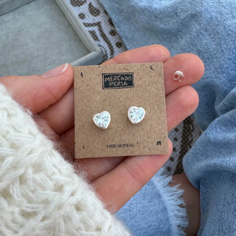 Aros Corazón Susan- Plata 925 Y21.B - comprar online