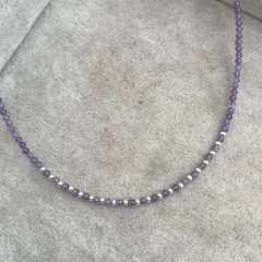 Collar Bidun Amatista - Plata 925 + Piedras Naturales L3 bis - Tienda Mercado Persa
