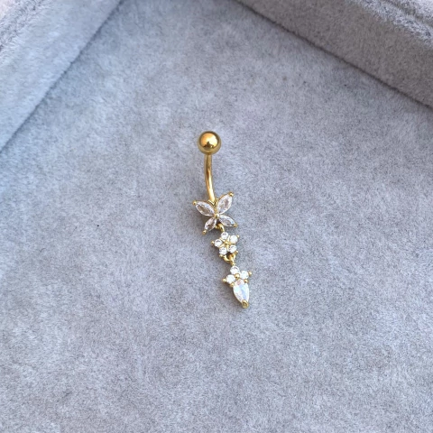 Pupo Colgante marip gold - Acero dorado + acerado A8 - comprar online