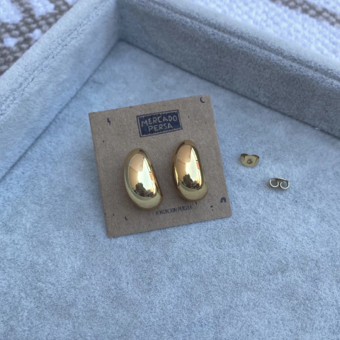 Aros Chunk Premium Gold - Acero dorado H8 bis (1) - comprar online