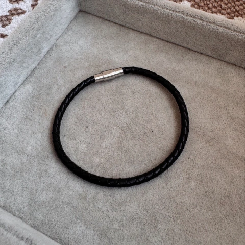 Pulsera Diesel Basic - Acero quirúrgico + Cuero L12