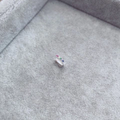 Aro Mini Brill Multicolor - Plata 925 W15.A en internet