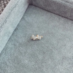 Mega Cuff Mariposas Gold - Plata 925 Bañada en oro C24.G