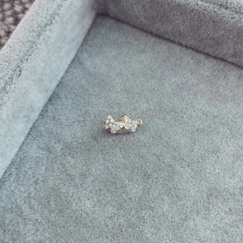 Mega Cuff Mariposas Gold - Plata 925 Bañada en oro C24.G