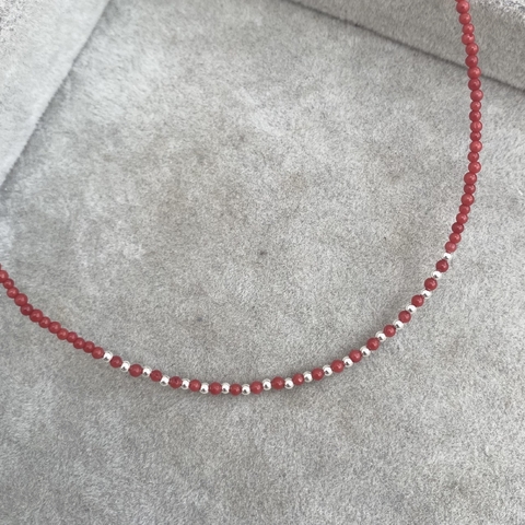 Collar Bidun Coral - Plata 925 + Piedras Naturales L3 bis en internet