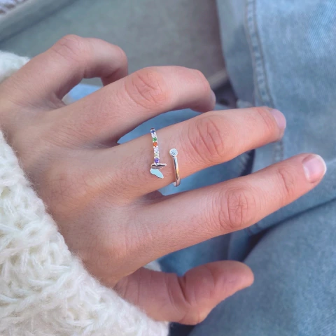 Anillo Mariposa Colors - Plata 925 Y21.H