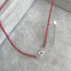 Collar Bidun Coral - Plata 925 + Piedras Naturales L3 bis - Tienda Mercado Persa