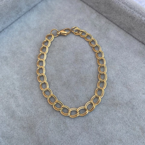 Pulsera Meline Doble Gold - Acero Dorado O1 - comprar online