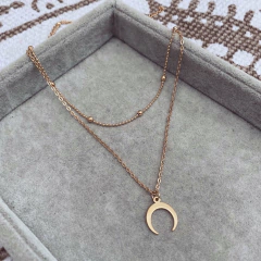 Collar Doble Luni Gold - Acero Dorado A.B