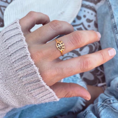 Anillo Ojo Klimt Gold - Acero Dorado Z14 - comprar online