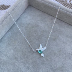 Collar Colibri Green - Plata 925 W8 en internet