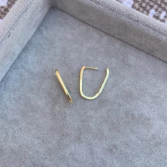 Aros Clippu Gold - Plata 925 bañada en Oro M34.D - Tienda Mercado Persa