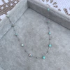 Collar Miniheart verde agua y crema/marron - Acero quirúrgico M2 - comprar online