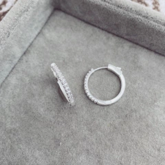 Aros Cristal Engarzado- Plata 925 W14.F en internet