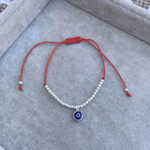 Pulsera Hilo Rojo + Ojito - Plata 925 e Hilo de Seda Y21.A - comprar online