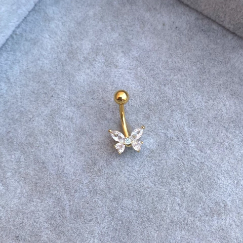 Pupo Mariposy gold - Acero dorado + acerado A8 - comprar online