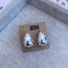 Aros Gota Perlas - Acero quirúrgico + Acerado M32.i