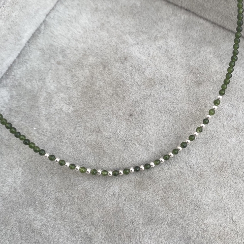 Collar Bidun Jade verde - Plata 925 + Piedras Naturales L3 bis en internet