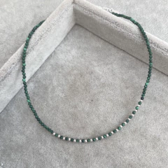 Collar Bidun Malaquita - Plata 925 + Piedras Naturales L3 bis - comprar online