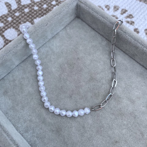 Collar Combi Pearls - Acero quirúrgico N9 - comprar online