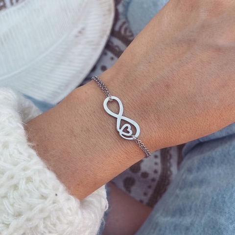 Pulsera Infinito Amor - Acero quirúrgico W19.E - comprar online