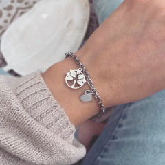 Pulsera Arbol Hojas - Acero quirúrgico O7 - comprar online