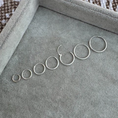 Argollitas Básicas Lisas (unidad) - Plata 925 W1.A - Tienda Mercado Persa