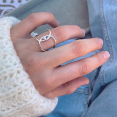 Anillo Cruzado Puntiluz - Plata 925 Y21.H