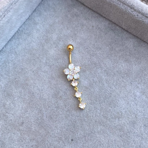 Pupo Colgante Floridot gold - Acero dorado + acerado A8 - comprar online