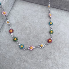 Collar Margaritas Multicolor - Acero quirúrgico A2 - comprar online