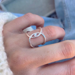 Anillo Cruzado Puntiluz - Plata 925 Y21.H - comprar online