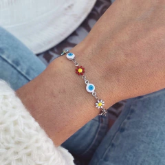 Pulsera Ojitos Margarita - Acero quirúrgico A9 en internet