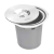 Lixeira de Embutir 8 Litros Clean Round Inox com Balde Plástico Tramontina 94518000 - comprar online