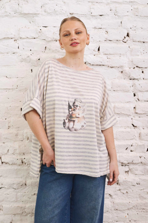 marine gris ángel Glitter - comprar online