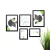 Conjunto Kit 5 Quadros Love Triângulos Geométricos Verde