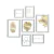 Conjunto Kit 7 Quadros Decorativos Folhagens Douradas na internet