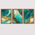 Abstrato Turquesa e Dourado - Trio na internet