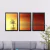 Conjunto Kit 3 Quadros Isolada Ao Pôr do Sol