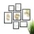 Conjunto Kit 7 Quadros Decorativos Folhagens Douradas - comprar online