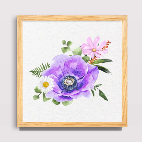 Aquarela Floral Roxa - loja online