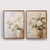 Vasos de flores brancas pintadas - Duo na internet
