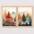Pinheiros Aquarelados - Duo - Los Quadros | Quadros para sua decoração