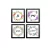 Conjunto Kit 4 Quadros Fé Paz Amor e Gratidão