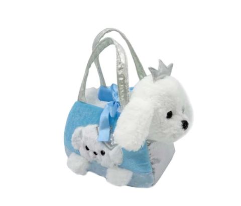 PELUCHE PERRITO CARTERA CELESTE